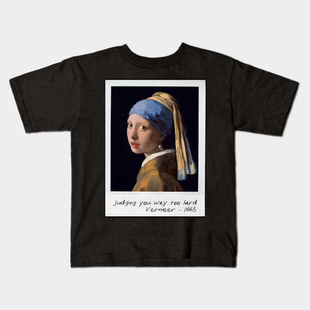 the girl with pearl earring - judgement 101 Kids T-Shirt by pripple